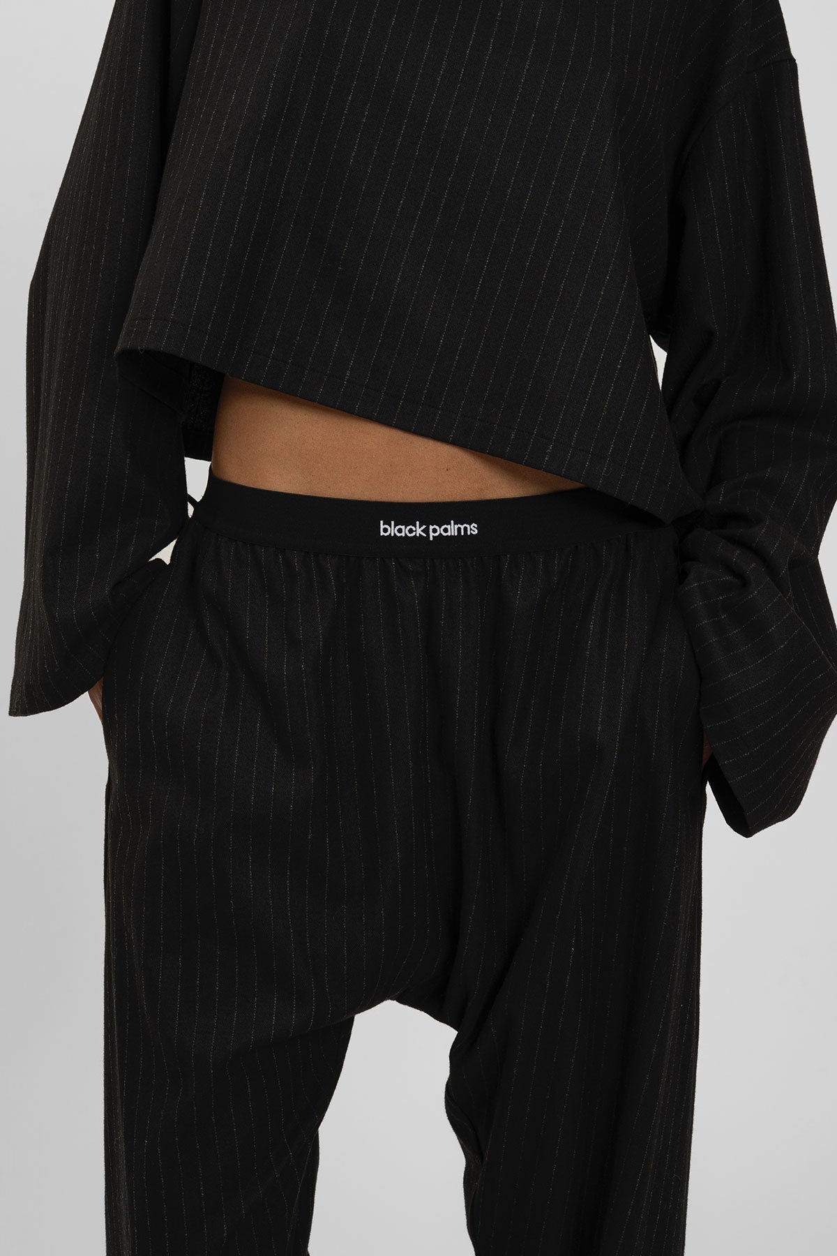 BENJA Pants Pinstripe Black