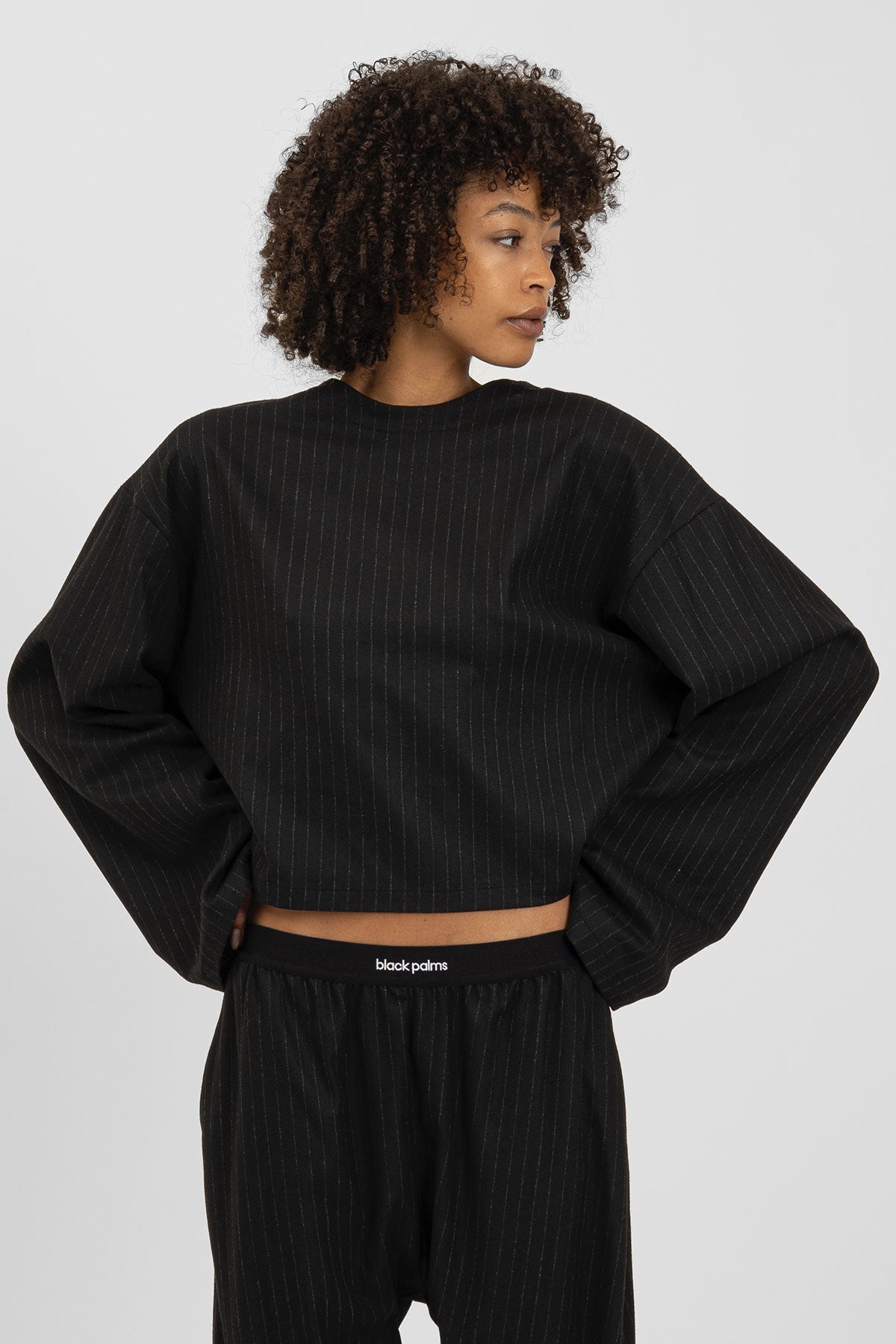 BENJA Shirt Pinstripe Black