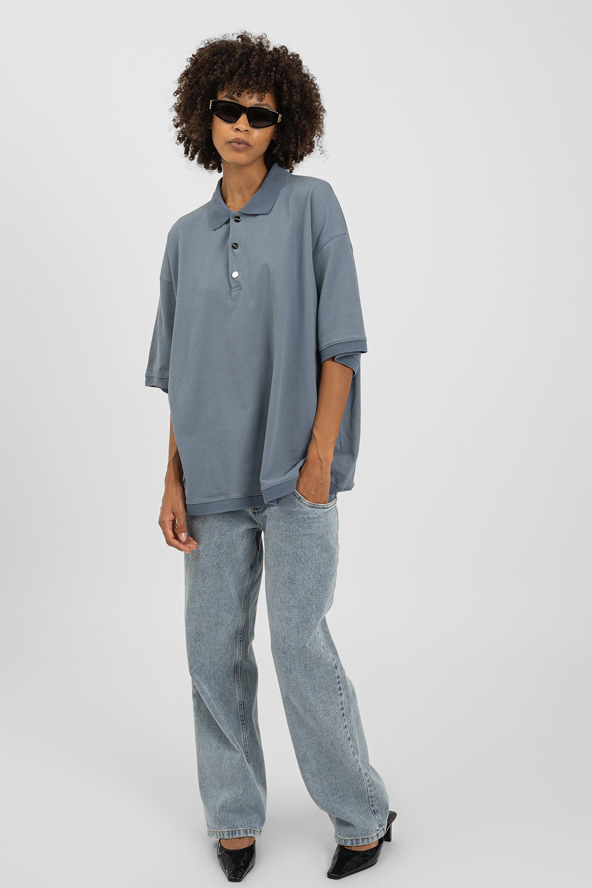 bp Polo Tee Retro Blue