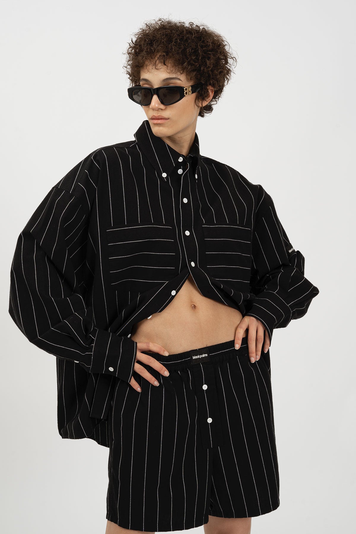 BRINO Shorts Black Striped