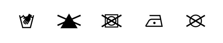 Pflegeetikett FLAMMÉ Bra Black