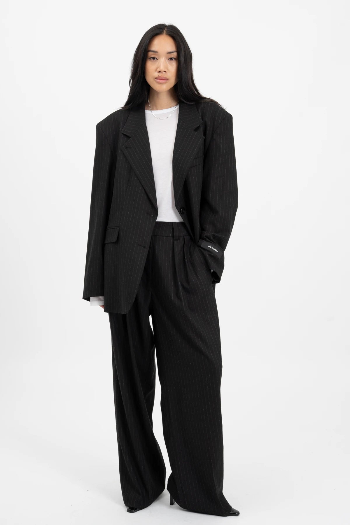 BENJA Flares Pinstripe Black