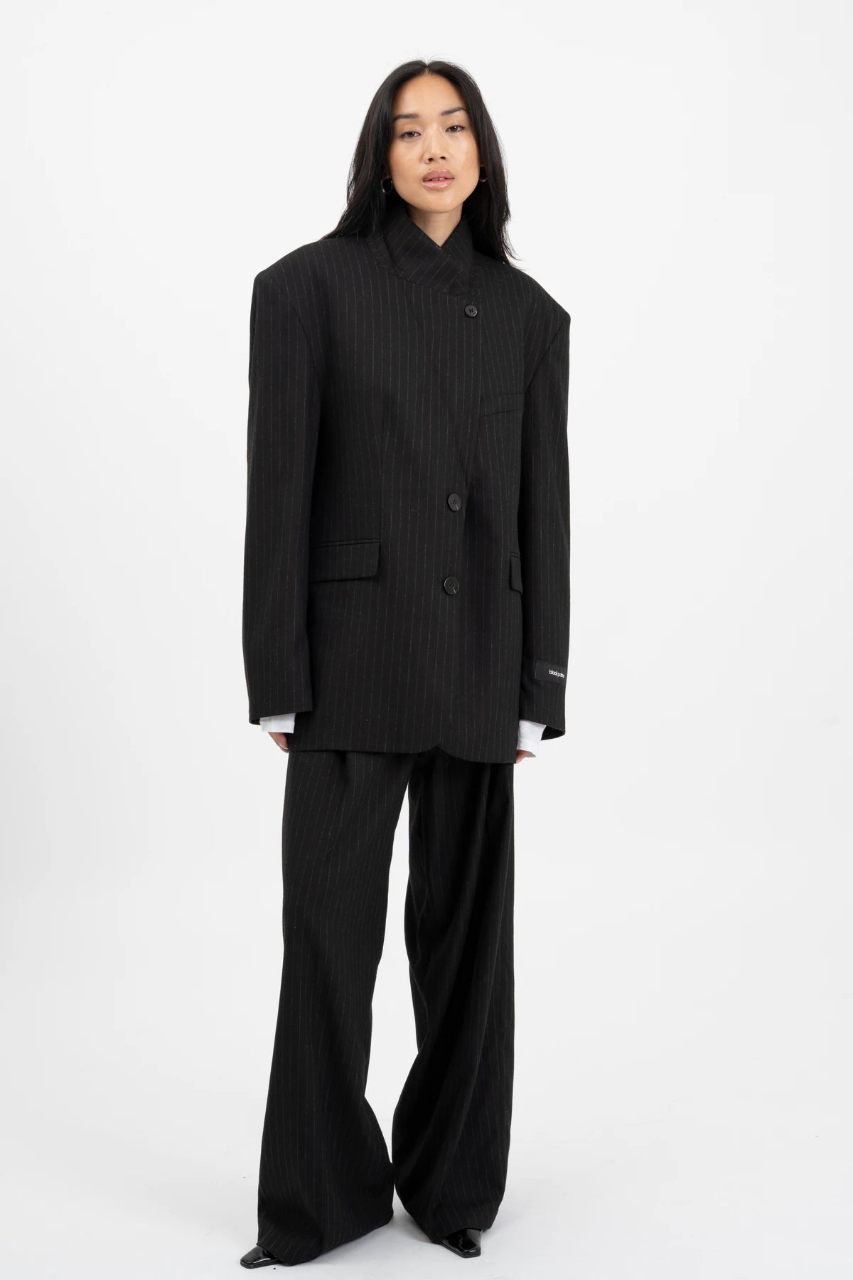 BENJA Blazer Pinstripe Black