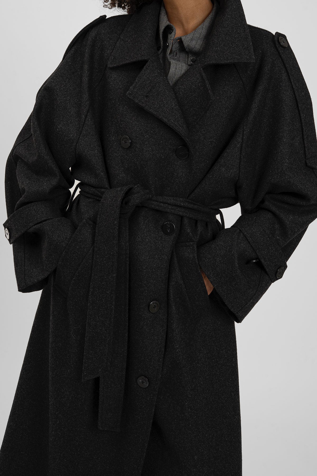 CADY Coat Dark Anthracite