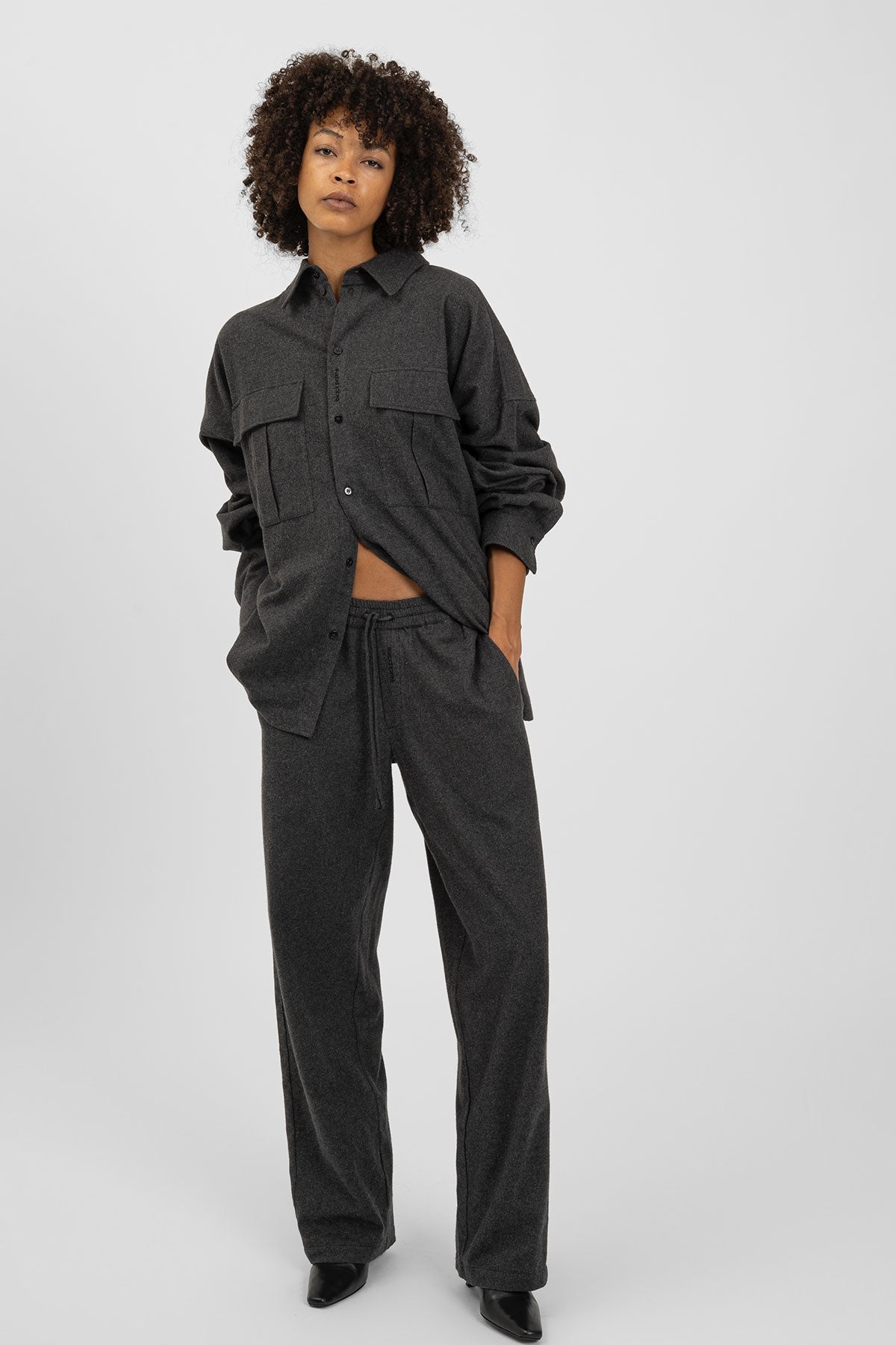 FLANNY Pants Anthracite