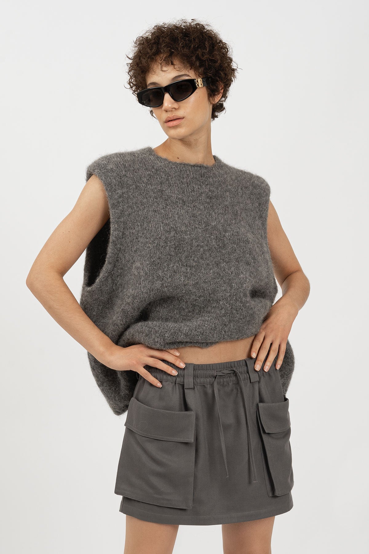 BOBBY Mini Skirt Dark Grey