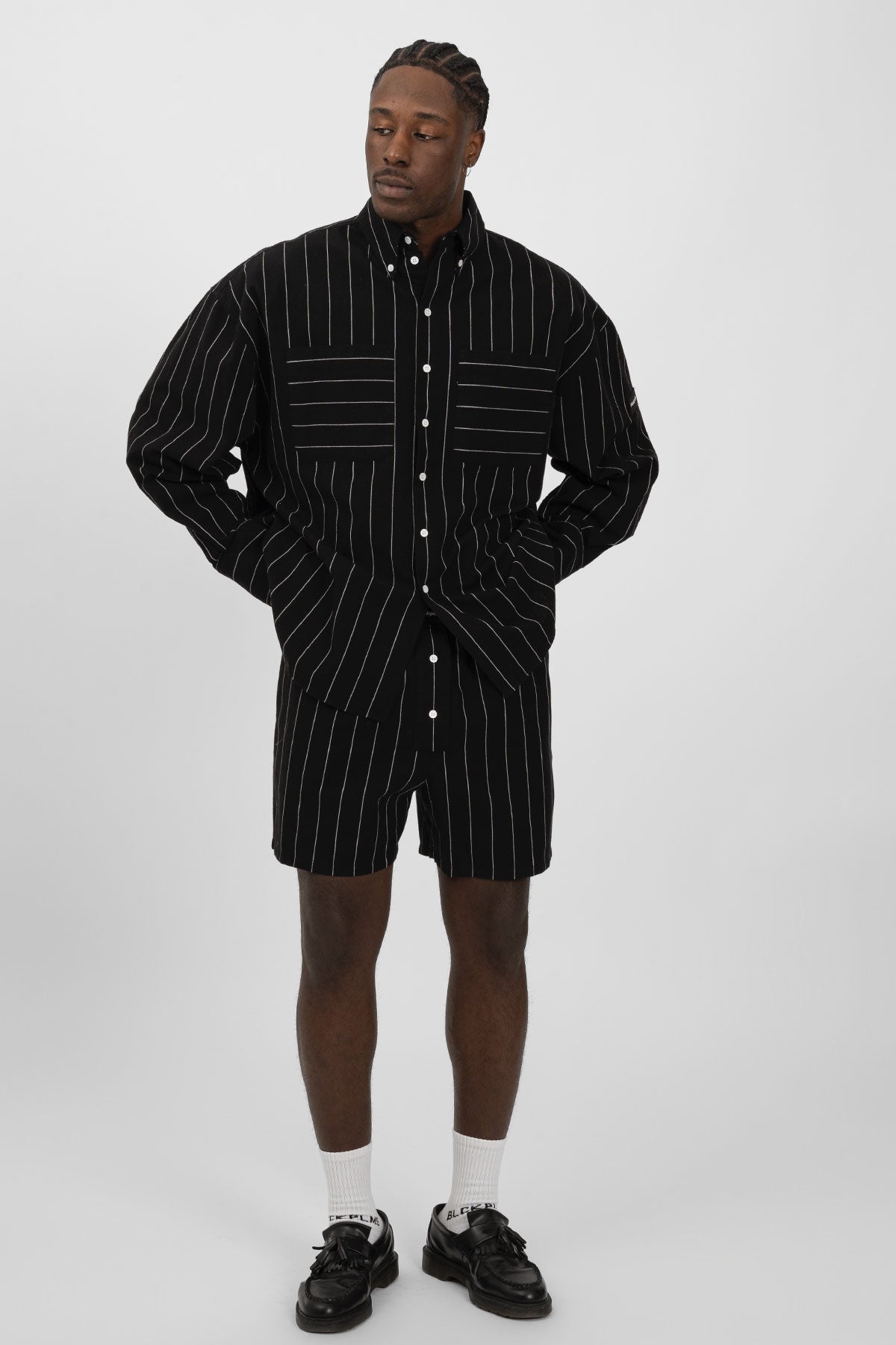BRINO Shorts Black Striped